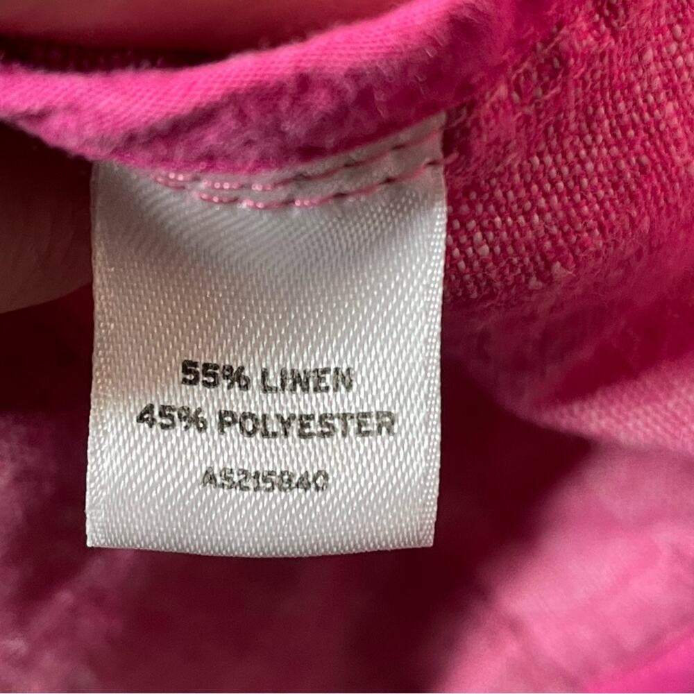 Nordstrom Amber Sun Collection Pink Linen Blend Classic Jacket Medium - Picture 5 of 6